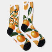 Oranje patroon sokken (Rechts)