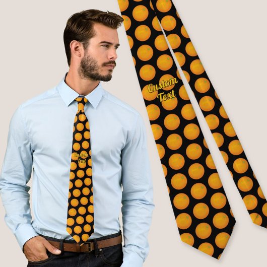 Oranje patroon stropdas