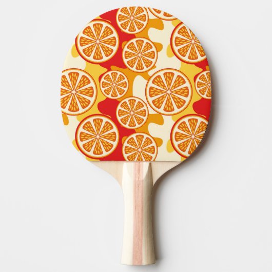 Oranje patroon tafeltennisbatje (Voorkant)