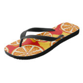 Oranje patroon teenslippers (Schuin)