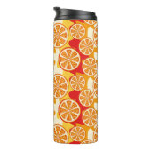 Oranje patroon thermosbeker (Geroteerd rechts)