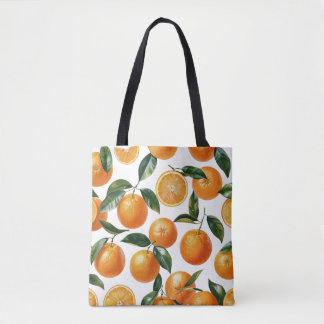 Oranje patroon tote bag
