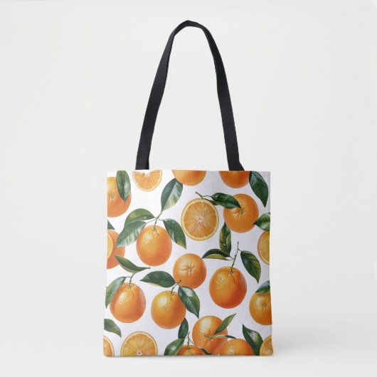Oranje patroon tote bag (Voorkant)