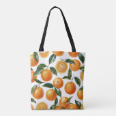 Oranje patroon tote bag (Achterkant)