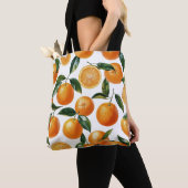 Oranje patroon tote bag (Dichtbij)