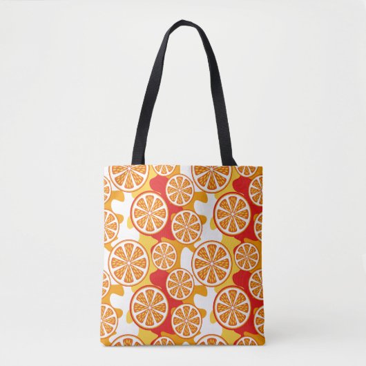Oranje patroon tote bag (Voorkant)