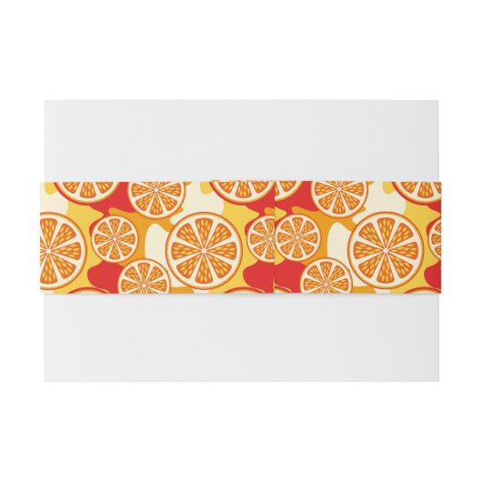 Oranje patroon uitnodigingen wikkel (Achterkant Voorbeeld)