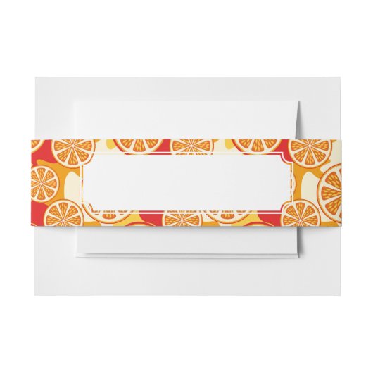 Oranje patroon uitnodigingen wikkel (Voorkant Voorbeeld)