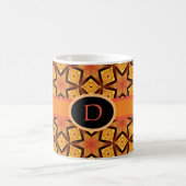 Oranje patroon van Trendy Cool Shapes Fun Koffiemok (Center)