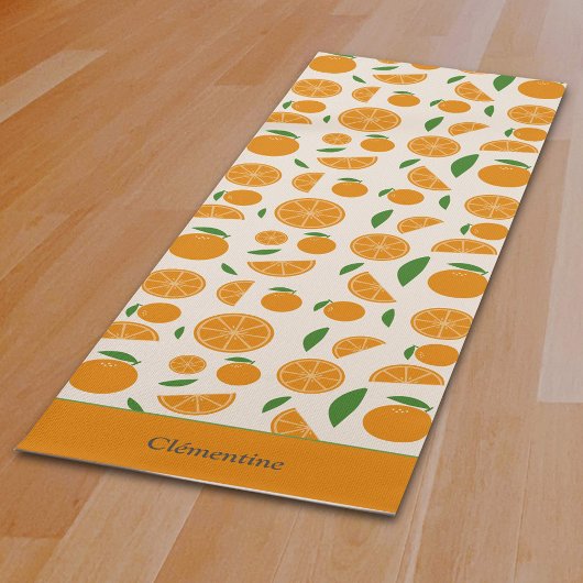 Oranje patroon yogamat