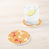 Oranje patroon zandsteen onderzetter (Zijkant)