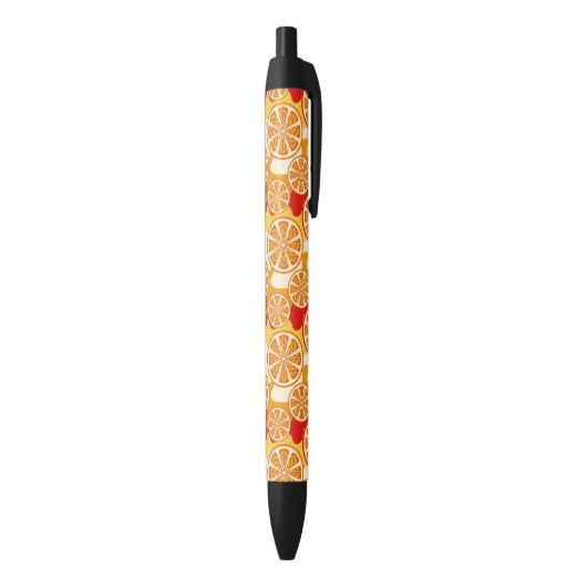 Oranje patroon zwarte inkt pen (Achterkant (Verticaal))