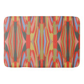 Oranje patroonbadmat - Werveling Biscayne Badmat (Voorkant)