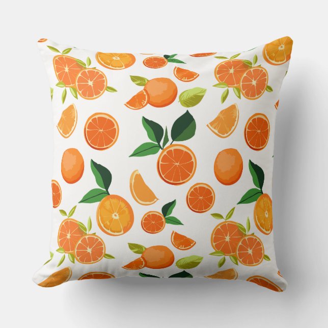 Oranje patroonkussen kussen (Voorkant)