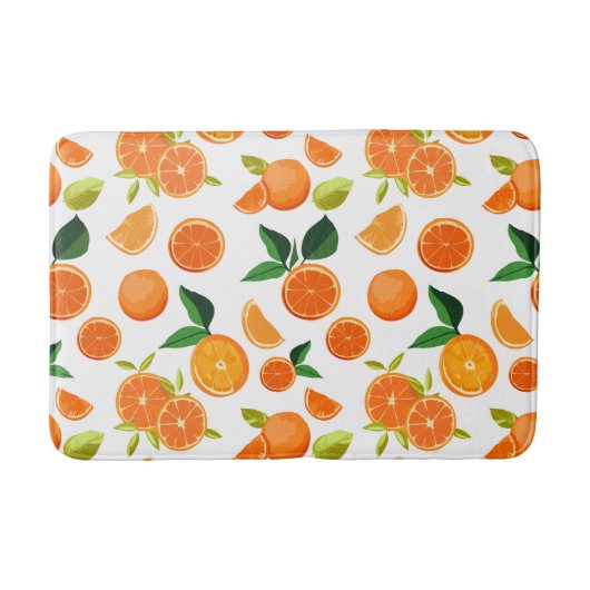 Oranje patroonmedium badmat (Voorkant)