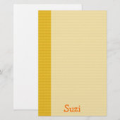 Oranje patroonpapier met naam - Papier (Voorkant / Achterkant)