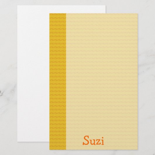 Oranje patroonpapier met naam - Papier (Voorkant / Achterkant)