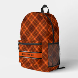 Oranje patroonpatroon Modern Masculine Aangepaste  Bedrukte Rugzak