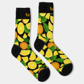 Oranje patroonvergrendelingen sokken (Rechts)