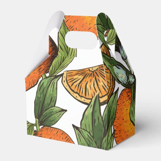 Oranje Pattered Bedankdoosjes (Voorkant Zijde)