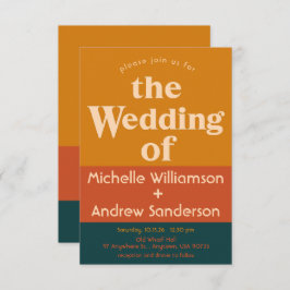 Oranje Pauw Modern Retro 3.5x5 Kaart