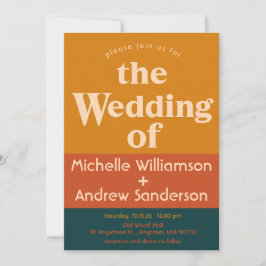 Oranje Pauw Modern Retro 5x7 Kaart