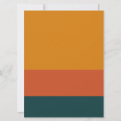 Oranje Pauw Modern Retro 6,5x8,75 Kaart (Achterkant)