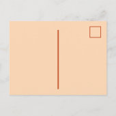 Oranje Pauw Modern Retro Uitnodiging Briefkaart (Achterkant)