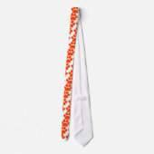 Oranje Pauw Print Neckties Stropdas (Achterkant)