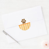 Oranje Paw Print Wallpaper Sticker (Envelop)