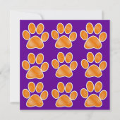 Oranje Paw Prints - SRF Kaart (Voorkant)