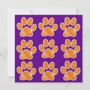 Oranje Paw Prints - SRF Kaart