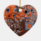 Oranje PCB-printplaatontwerp voor IT-professionals Keramisch Ornament (Achterkant)