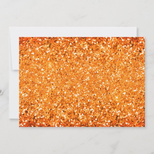 Oranje Peach Glitter Gown Dress Vrijgezellenfeest Kaart (Achterkant)