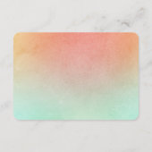 Oranje Peach Mint Wedding RSVP Informatiekaartje (Achterkant)