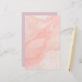 Oranje peach vloeibaar kiezelvormig keukenpapier briefpapier