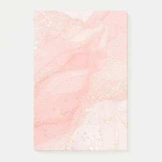 Oranje  Peach vloeibaar marmer Post-it® notes, 4 x Notes