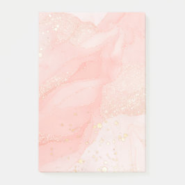 Oranje  Peach vloeibaar marmer Post-it® notes, 4 x Post-it® Notes