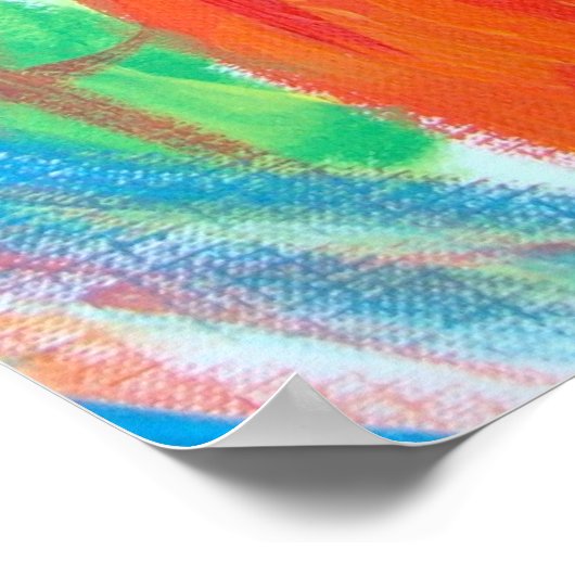 Oranje Peacock Poster (Hoek)