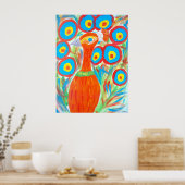 Oranje Peacock Poster (Keuken)