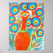 Oranje Peacock Poster (Voorkant)