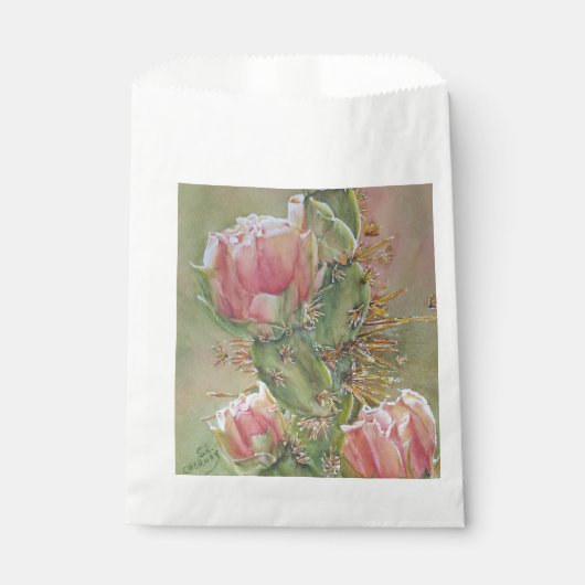 ORANJE PEAR CACTUS FLOWER DANK U BEDANKZAKJE (Voorkant)