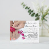 Oranje pedicure, roze roze, nagelzout Briefkaarten (Staand voorkant)