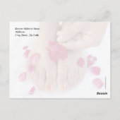 Oranje pedicure, roze roze, nagelzout Briefkaarten (Achterkant)