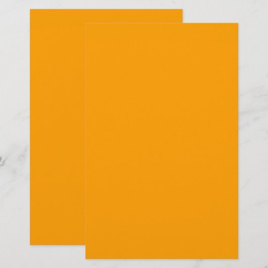 Oranje Peel Solid Color Briefpapier (Voorkant / Achterkant)