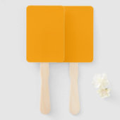 Oranje Peel Solid Color Handwaaier (Voorkant en achterkant)