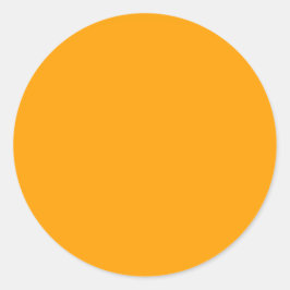 Oranje Peel Solid Color Ronde Sticker