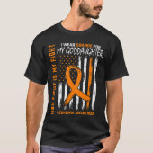 Oranje peetdochter leukemie kankerbewustzijn Ameri T-shirt (Voorkant)