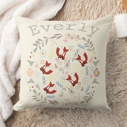 Oranje pekroze monogram met schuif kussen (Deken)