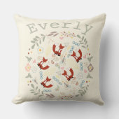 Oranje pekroze monogram met schuif kussen (Voorkant)